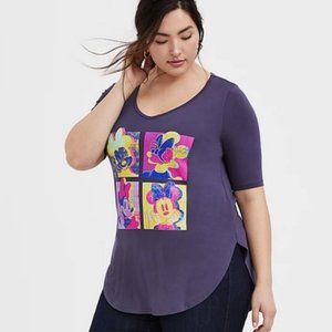 Torrid Disney Minnie Mouse Retro Art Tunic Top